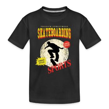 Skateboarding Skate Skater Skateboard Sk8 Vintage - Kinder Premium Bio T-Shirt - Schwarz - Vorne