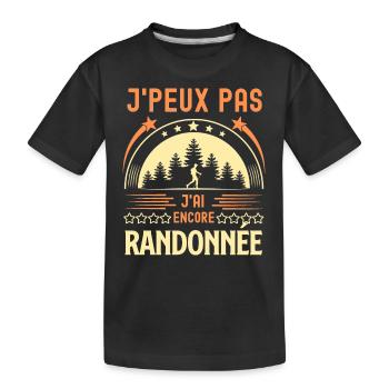 Rando randonnée montagnes - T-shirt bio Premium Enfant - noir - Devant