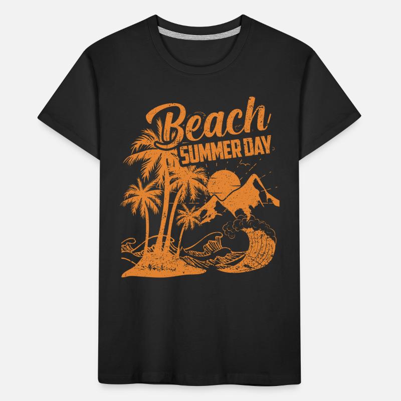 Beach Summer Day 1 Kids' Premium Organic T-Shirt
