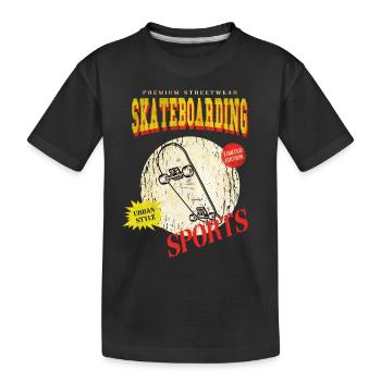 Skateboarding Skate Skater Skateboard Sk8 Vintage - Kinder Premium Bio T-Shirt - Schwarz - Vorne