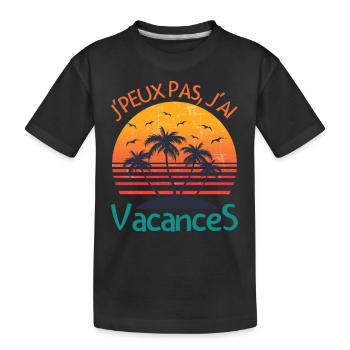 Vacances d'été - T-shirt bio Premium Enfant - noir - Devant