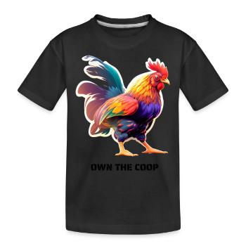 OWN THE COOP - Kinder Premium Bio T-Shirt - Schwarz - Vorne