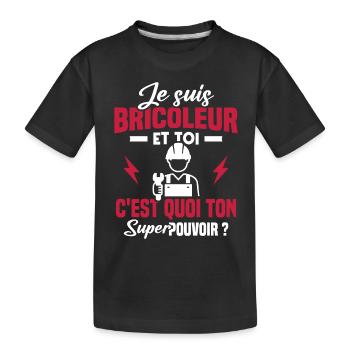 Je suis bricoleur - T-shirt bio Premium Enfant - noir - Devant
