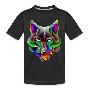 Loup - T-shirt bio Premium Enfant - noir - Devant