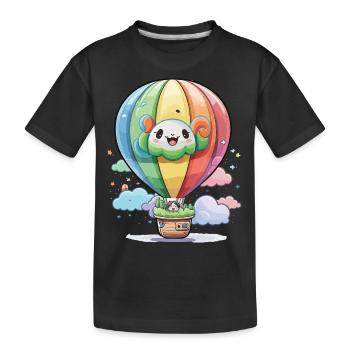 En haut, en haut et en loin! - T-shirt bio Premium Enfant - noir - Devant