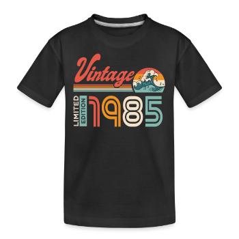 1985 Geburtstagsgeschenk Geboren 1985 - Kinder Premium Bio T-Shirt - Schwarz - Vorne