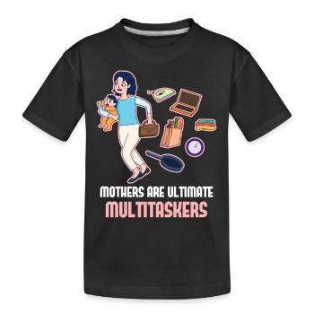 Conception multitâche de la fête des mères - T-shirt bio Premium Enfant - noir - Devant