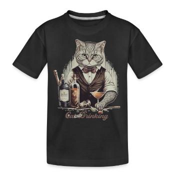 Cat Keeper - Kids' Premium Organic T-Shirt - black - Front