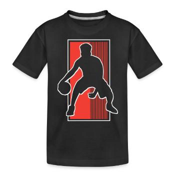 Basketball Basketballer - Kinder Premium Bio T-Shirt - Schwarz - Vorne
