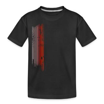 vintage streifen design - Kinder Premium Bio T-Shirt - Schwarz - Vorne
