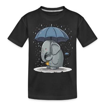 Jours de pluie - T-shirt bio Premium Enfant - noir - Devant