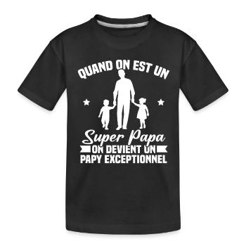 Un super papa - T-shirt bio Premium Enfant - noir - Devant