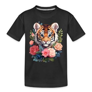 Tiger - Kinder Premium Bio T-Shirt - Schwarz - Vorne