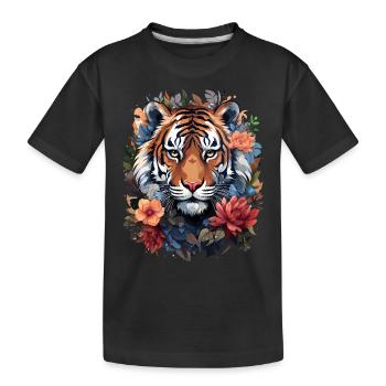 Tiger - Kinder Premium Bio T-Shirt - Schwarz - Vorne