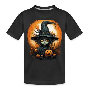 Halloween Witch I Cartoon Style I Witch - Kinder Premium Bio T-Shirt - Schwarz - Vorne