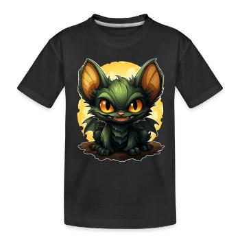 Chauve-souris Halloween I Cartoon Mignonne chauve-souris - T-shirt bio Premium Enfant - noir - Devant
