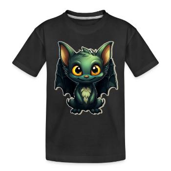 Chauve-souris Halloween I Cartoon Mignonne chauve-souris - T-shirt bio Premium Enfant - noir - Devant