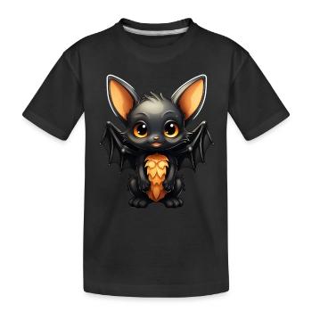Chauve-souris Halloween I Cartoon Mignonne chauve-souris - T-shirt bio Premium Enfant - noir - Devant