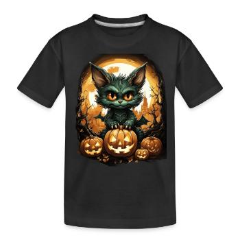 Chauve-souris Halloween I Cartoon Mignonne chauve-souris - T-shirt bio Premium Enfant - noir - Devant
