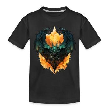 Chauve-souris Halloween I Cartoon Mignonne chauve-souris - T-shirt bio Premium Enfant - noir - Devant