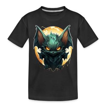 Chauve-souris Halloween I Cartoon Mignonne chauve-souris - T-shirt bio Premium Enfant - noir - Devant