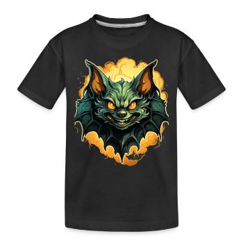 Chauve-souris Halloween I Cartoon Mignonne chauve-souris - T-shirt bio Premium Enfant - noir - Devant