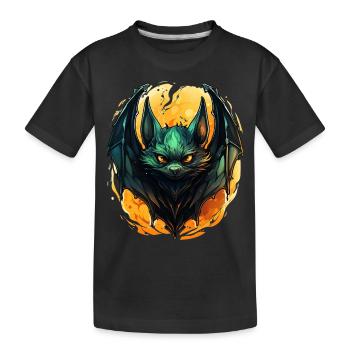 Chauve-souris Halloween I Cartoon Mignonne chauve-souris - T-shirt bio Premium Enfant - noir - Devant