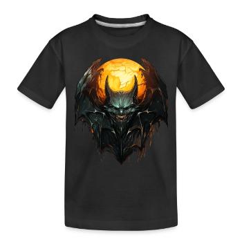 Chauve-souris Halloween I Cartoon Mignonne chauve-souris - T-shirt bio Premium Enfant - noir - Devant
