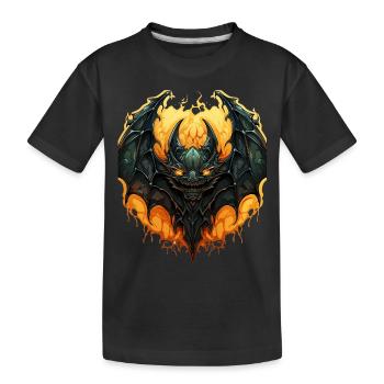 Chauve-souris Halloween I Cartoon Mignonne chauve-souris - T-shirt bio Premium Enfant - noir - Devant
