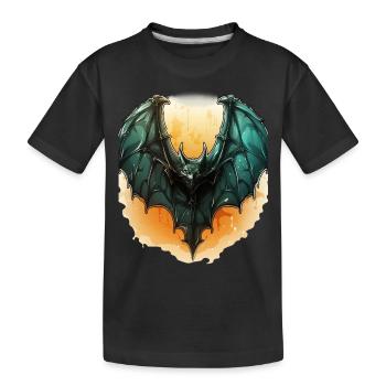 Chauve-souris Halloween I Cartoon Mignonne chauve-souris - T-shirt bio Premium Enfant - noir - Devant