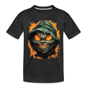 Halloween Spooky Cartoon Mummy - Kinder Premium Bio T-Shirt - Schwarz - Vorne
