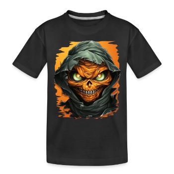 Halloween Spooky Cartoon Mummy - Kinder Premium Bio T-Shirt - Schwarz - Vorne