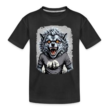 WEREWOLF Teen 3 - Kids' Premium Organic T-Shirt - black - Front