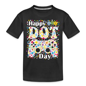 Joyeux joueur Dot Day - T-shirt bio Premium Enfant - noir - Devant