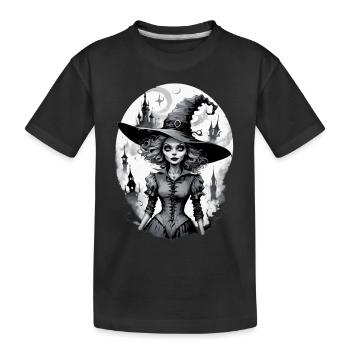 sorcière classique 9 - T-shirt bio Premium Enfant - noir - Devant