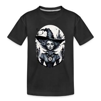sorcière classique 18 - T-shirt bio Premium Enfant - noir - Devant