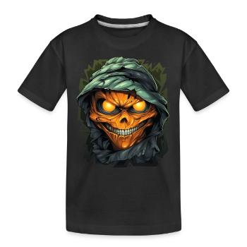 Halloween Spooky Cartoon Mummy - Kinder Premium Bio T-Shirt - Schwarz - Vorne