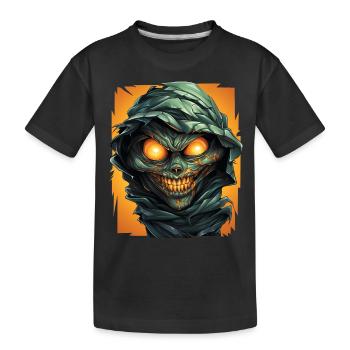 Halloween Spooky Cartoon Mummy - Kinder Premium Bio T-Shirt - Schwarz - Vorne