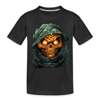 Halloween Spooky Cartoon Mummy - Kinder Premium Bio T-Shirt - Schwarz - Vorne