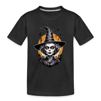 sorcière classique 22 - T-shirt bio Premium Enfant - noir - Devant