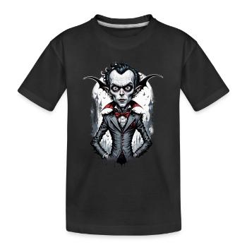 un vampire à grosse tête 1 - T-shirt bio Premium Enfant - noir - Devant