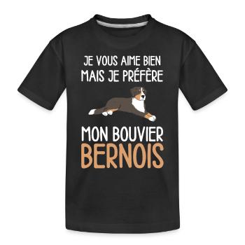 Je préfère mon bouvier bernois - T-shirt bio Premium Enfant - noir - Devant