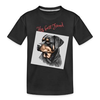 My best Frend - Kids' Premium Organic T-Shirt - black - Front