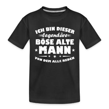 Legendäre alte Mann Männer - Kinder Premium Bio T-Shirt - Schwarz - Vorne