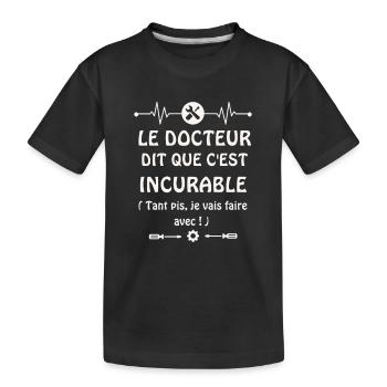 Amour fou du bricolage - T-shirt bio Premium Enfant - noir - Devant