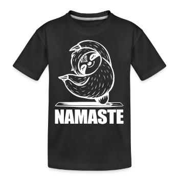 Yoga paresseux Namaste - T-shirt bio Premium Enfant - noir - Devant