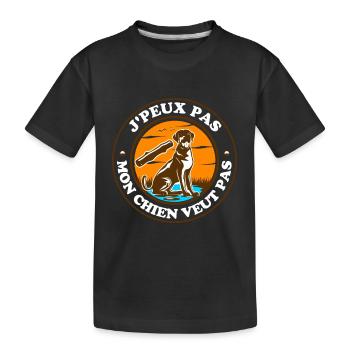 Chien gentil chien mignon - T-shirt bio Premium Enfant - noir - Devant