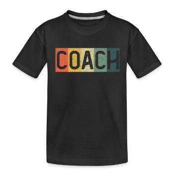 Vintage-Coach-Geschenk für den besten Coach - Kinder Premium Bio T-Shirt - Schwarz - Vorne