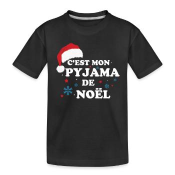 C’est mon pyjama de Noël - T-shirt bio Premium Enfant - noir - Devant