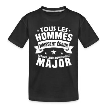 Les meilleurs deviennent major - T-shirt bio Premium Enfant - noir - Devant